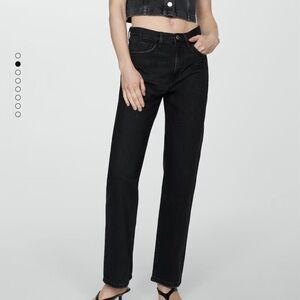 Mango Matilda Straight Leg Mid-Rise Jeans - 14